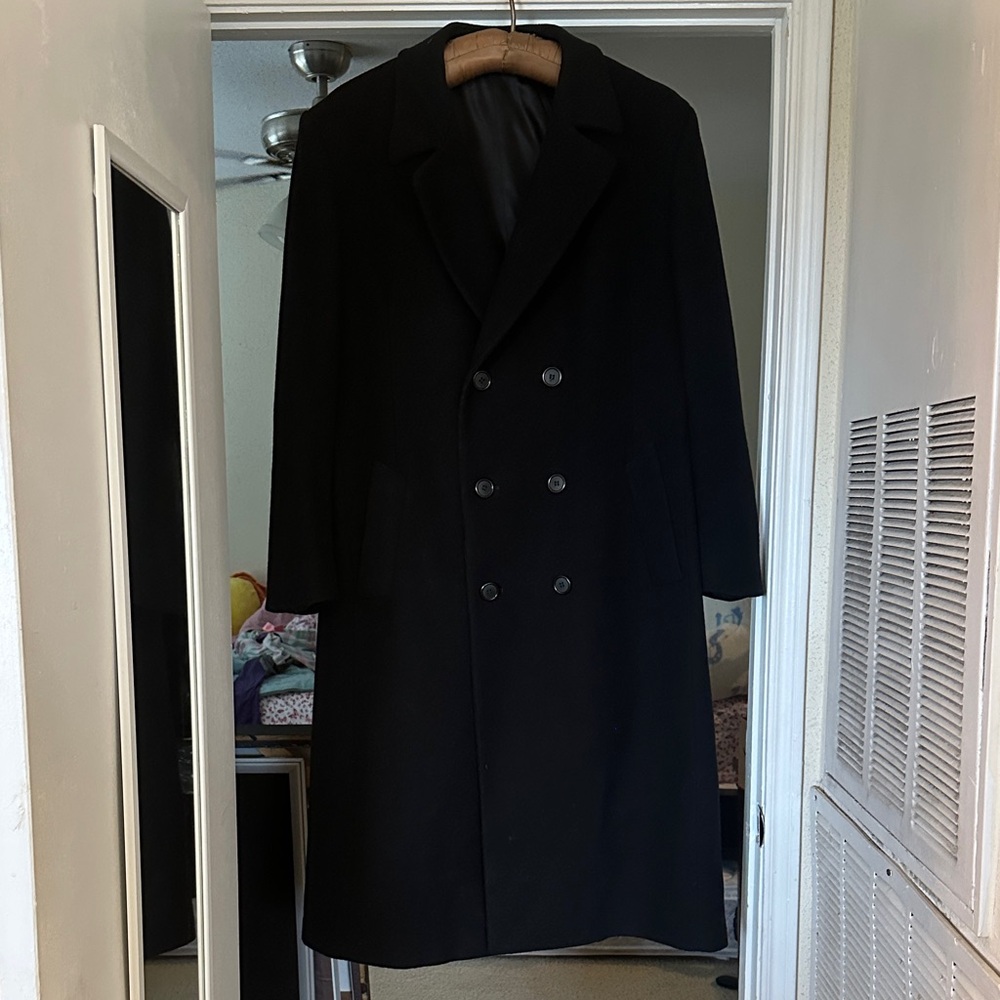 London Fog Men's Classic Black Pea Coat